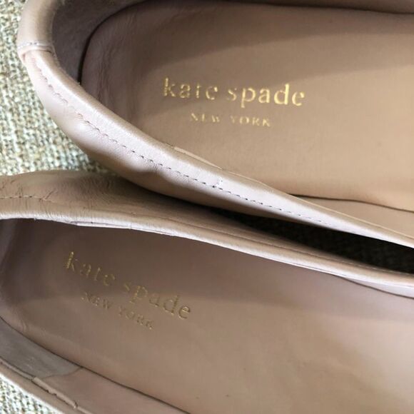 EUC Kate Spade Pale Vellum (Light Pink) Leather Keaton Ballet Flats Shoes Sz 9 M - Picture 10 of 12